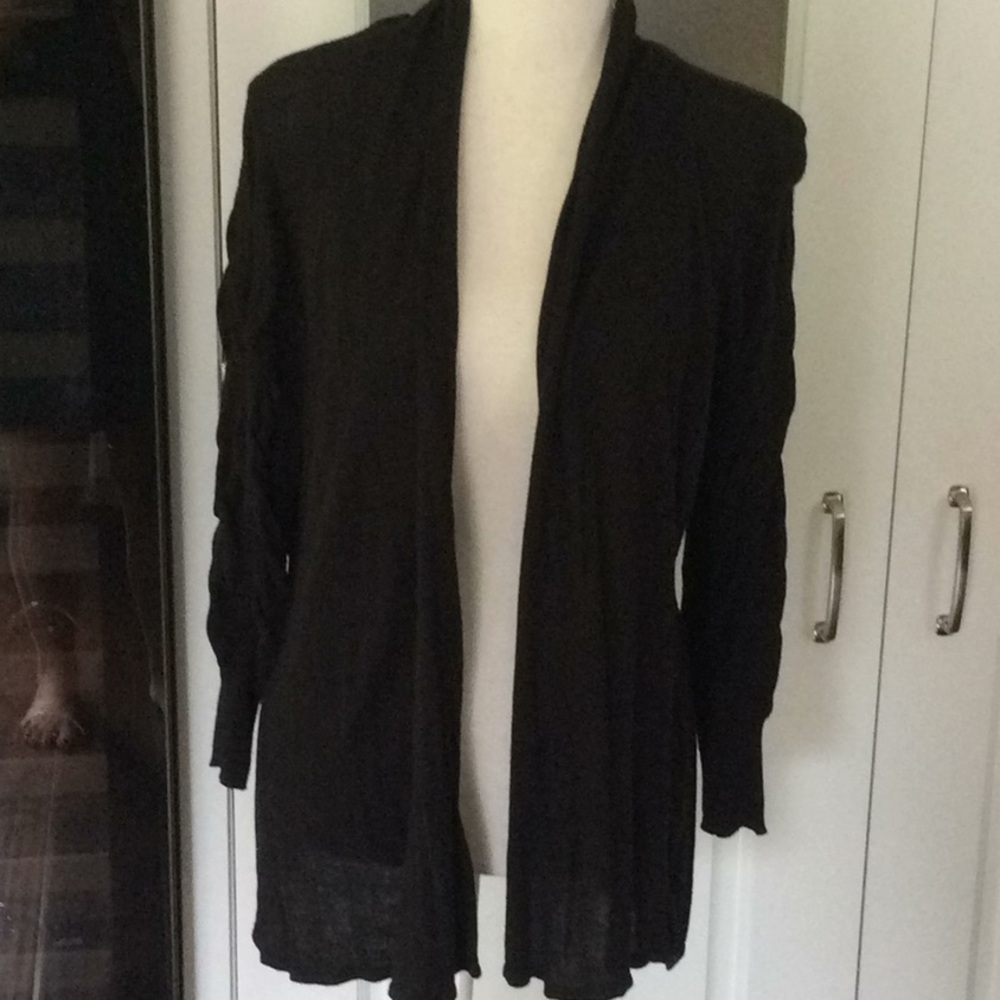 Fever cardigan sweater with “bunched” sleeves